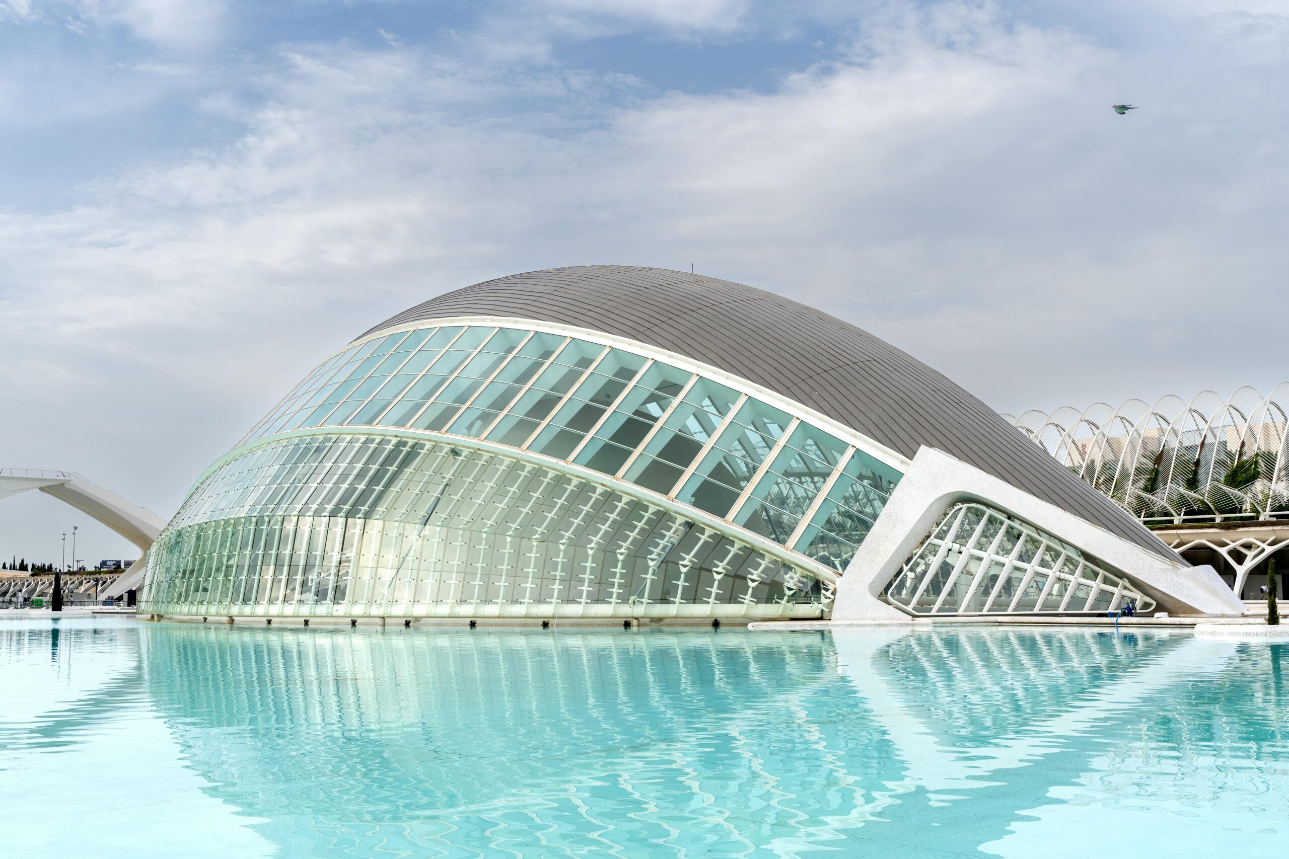 Explore the futuristic design of Hemisfèric in Valencia's City of Arts and Sciences, a stunning architectural landmark.
